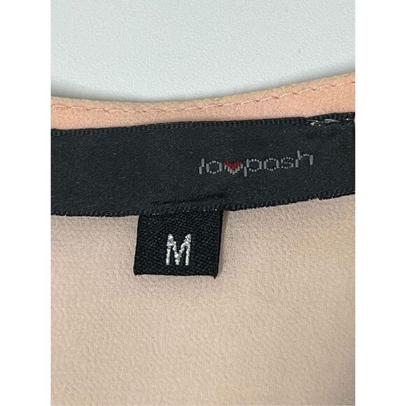 LOVPOSH BLUSH SHEER EMBELLISHED BLOUSE TANK Size M - Picture 5 of 9